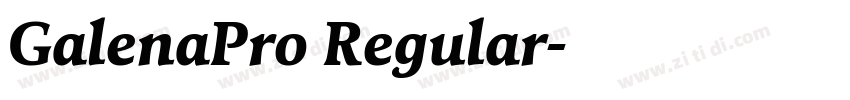 GalenaPro Regular字体转换